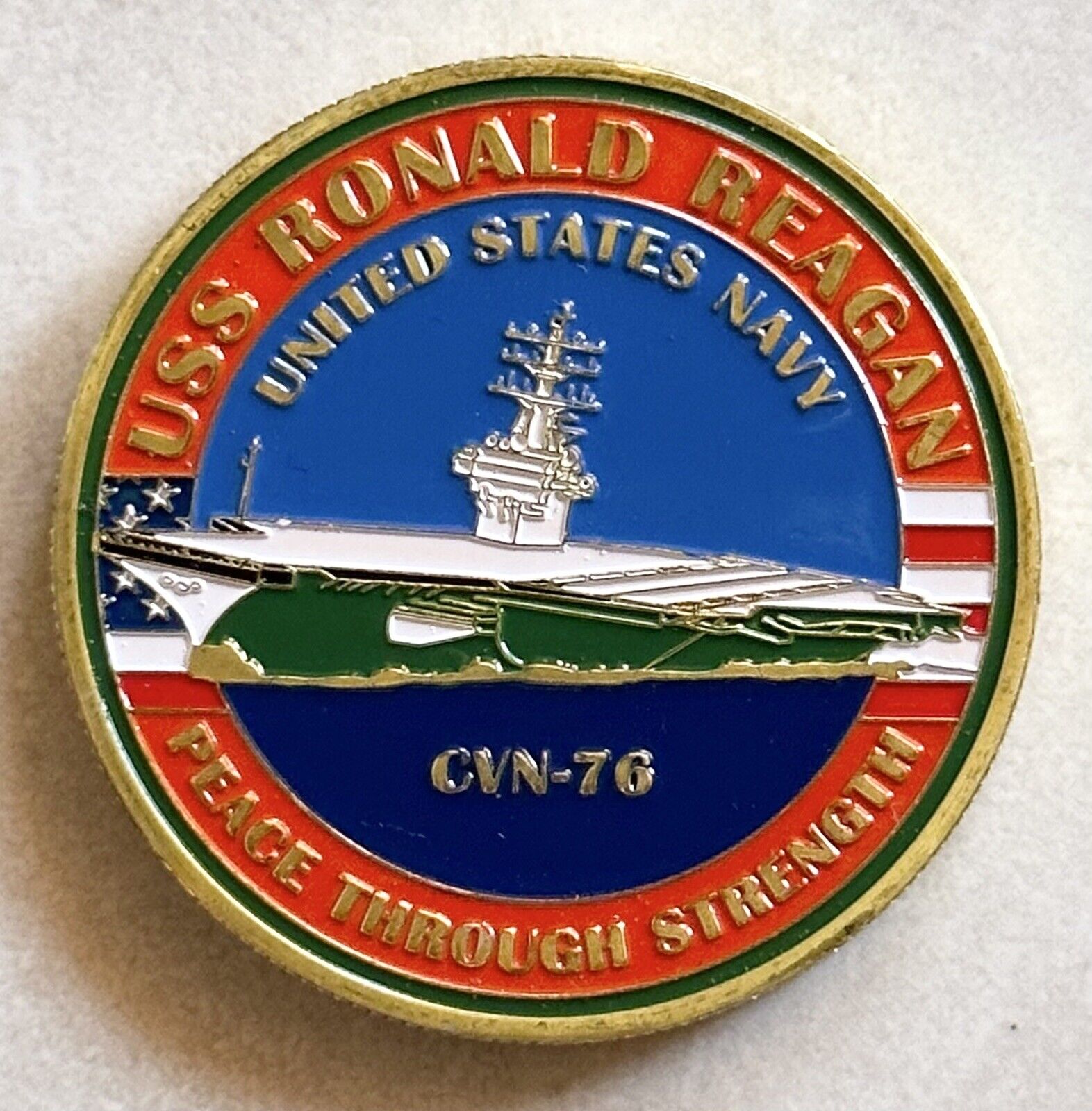 US NAVY - USS RONALD REAGAN - CVN-76 Challenge Coin 