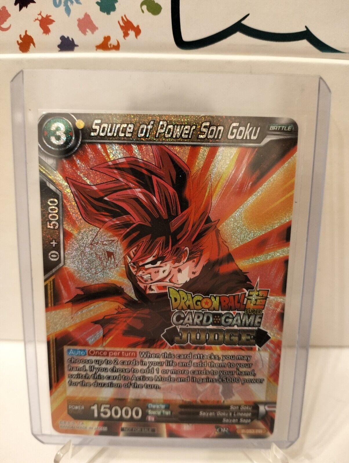 Source of Power Son Goku, Dragonball Super Card Game, Judge Promo
