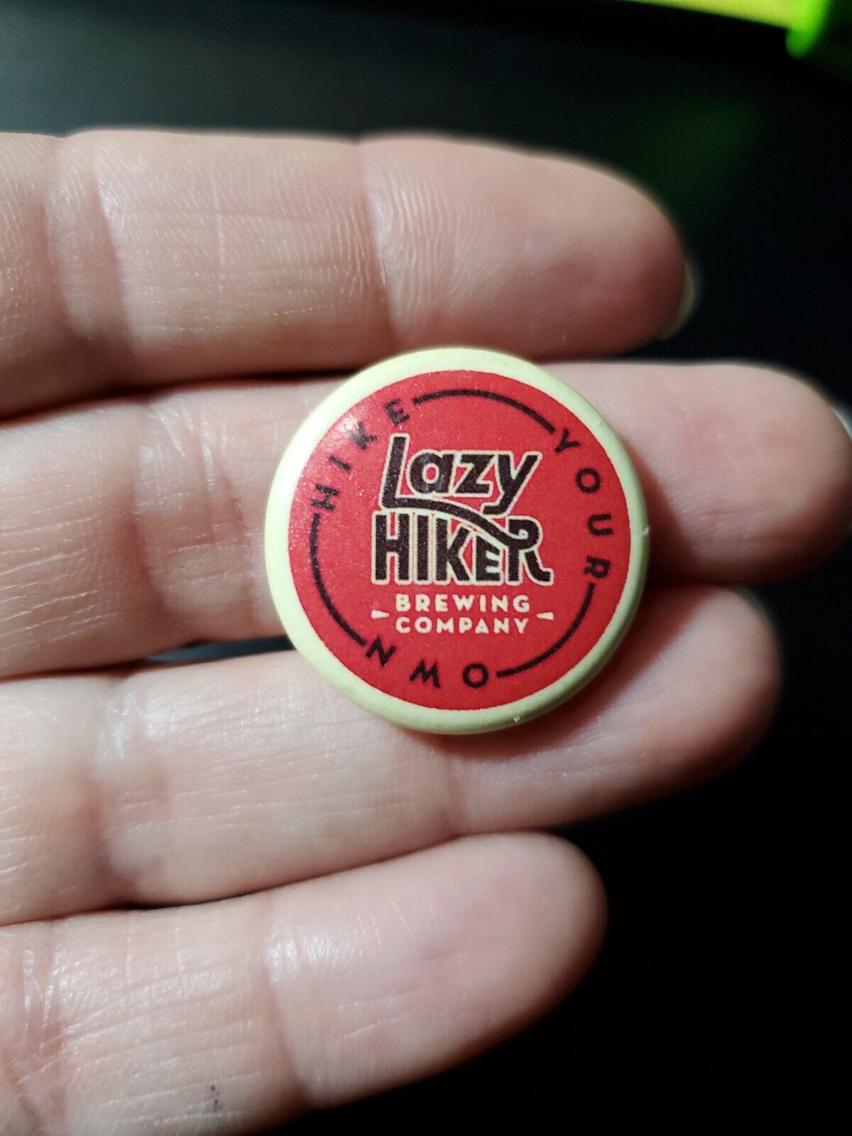 Lazy Hiker Brewing Co. Button Pin