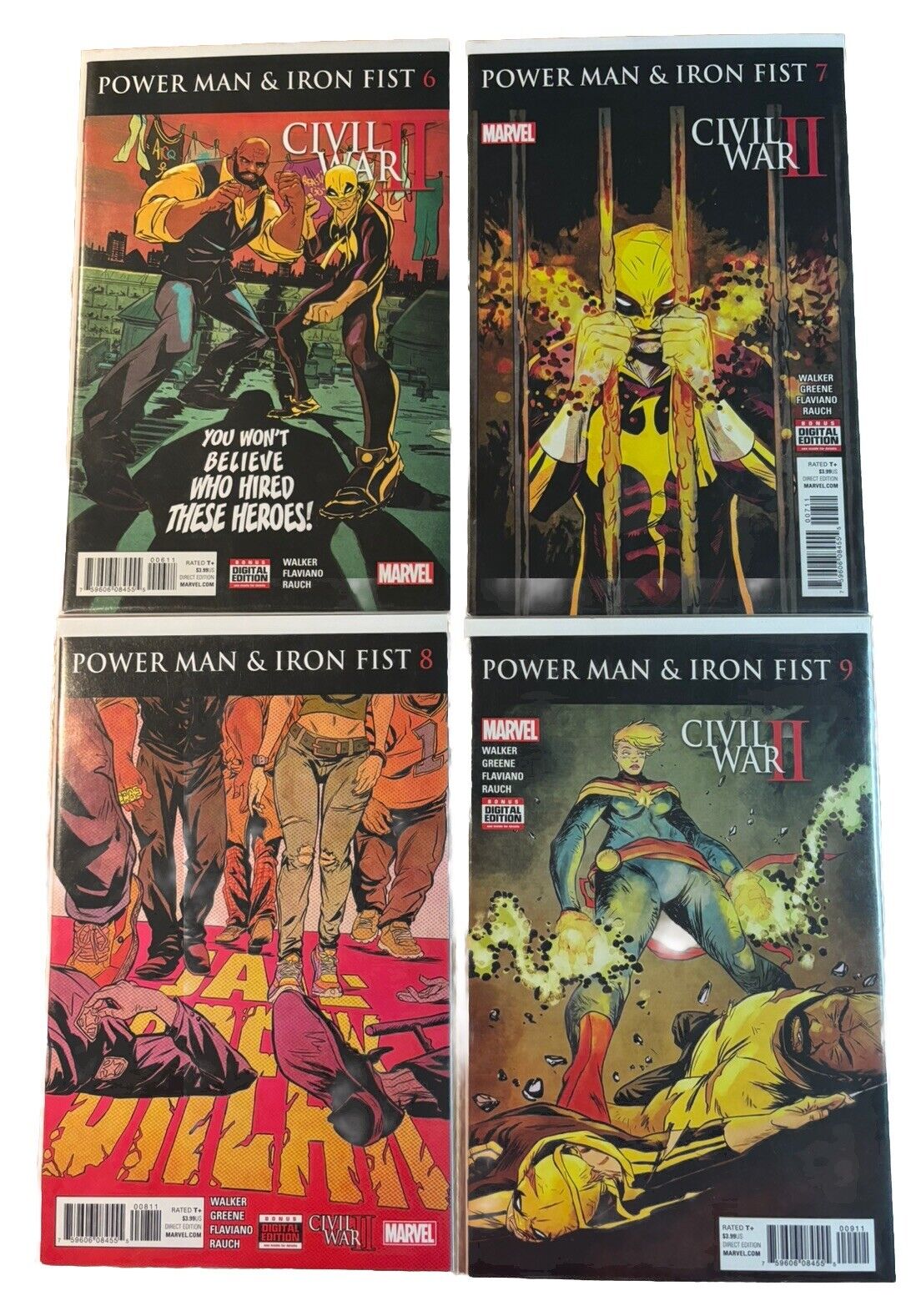Power Man And Iron Fist #6-9 Marvel Civil War Tie-ins 2016