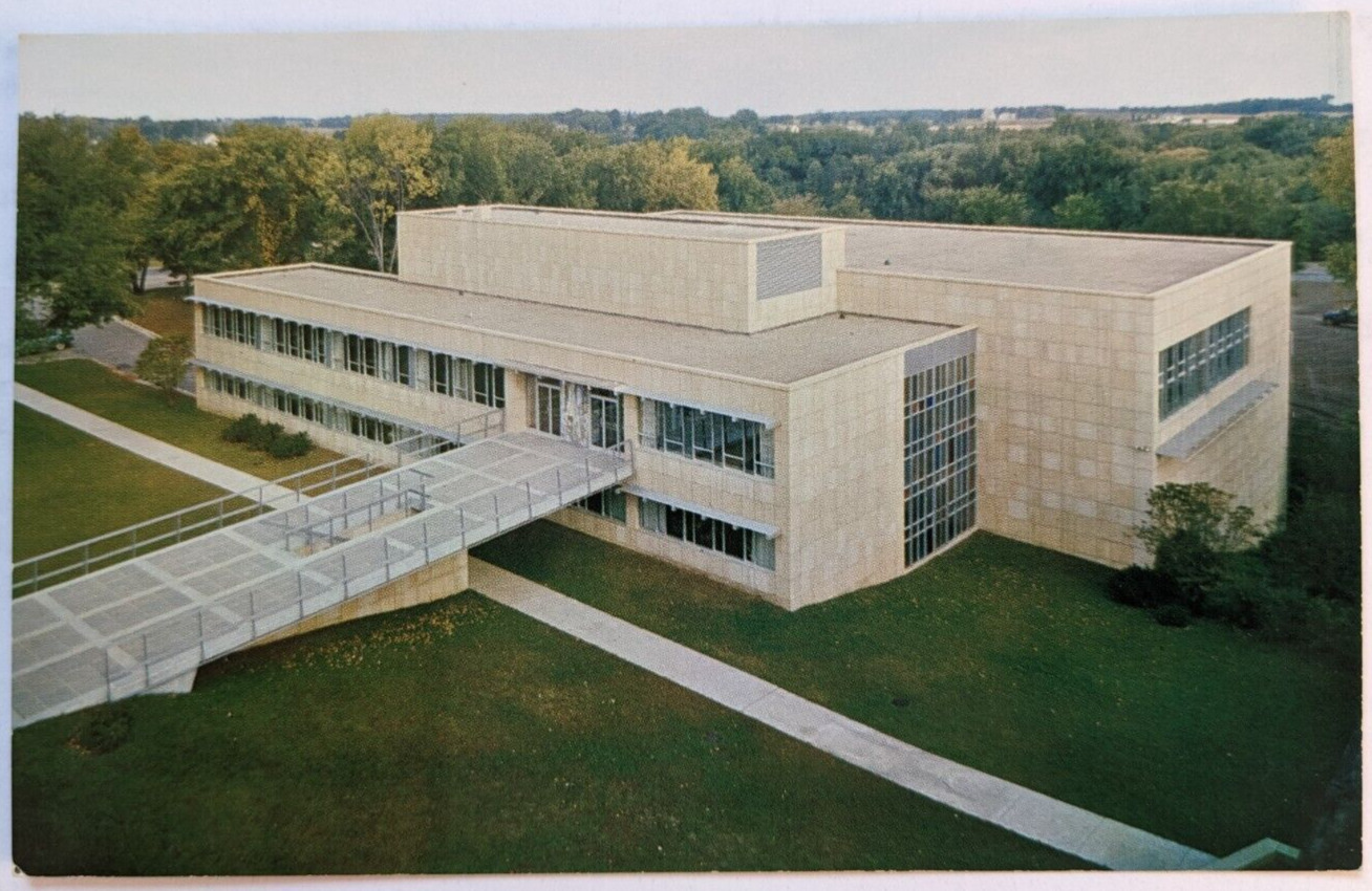 Northfield Minnesota MN The Library at Carleton College Vintage Postcard Aerial