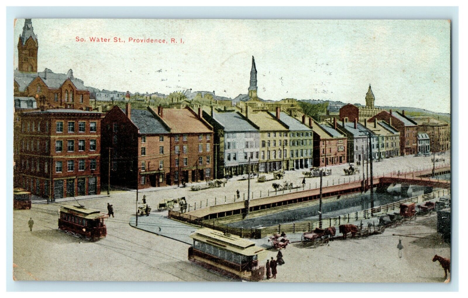 1910 So. Water St. Providence Rhode Island RI Antique Postcard