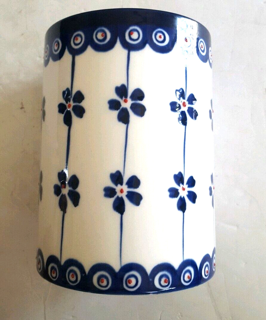 Blue Pottery by Signature Housewares Ceramic Utensil Jar
