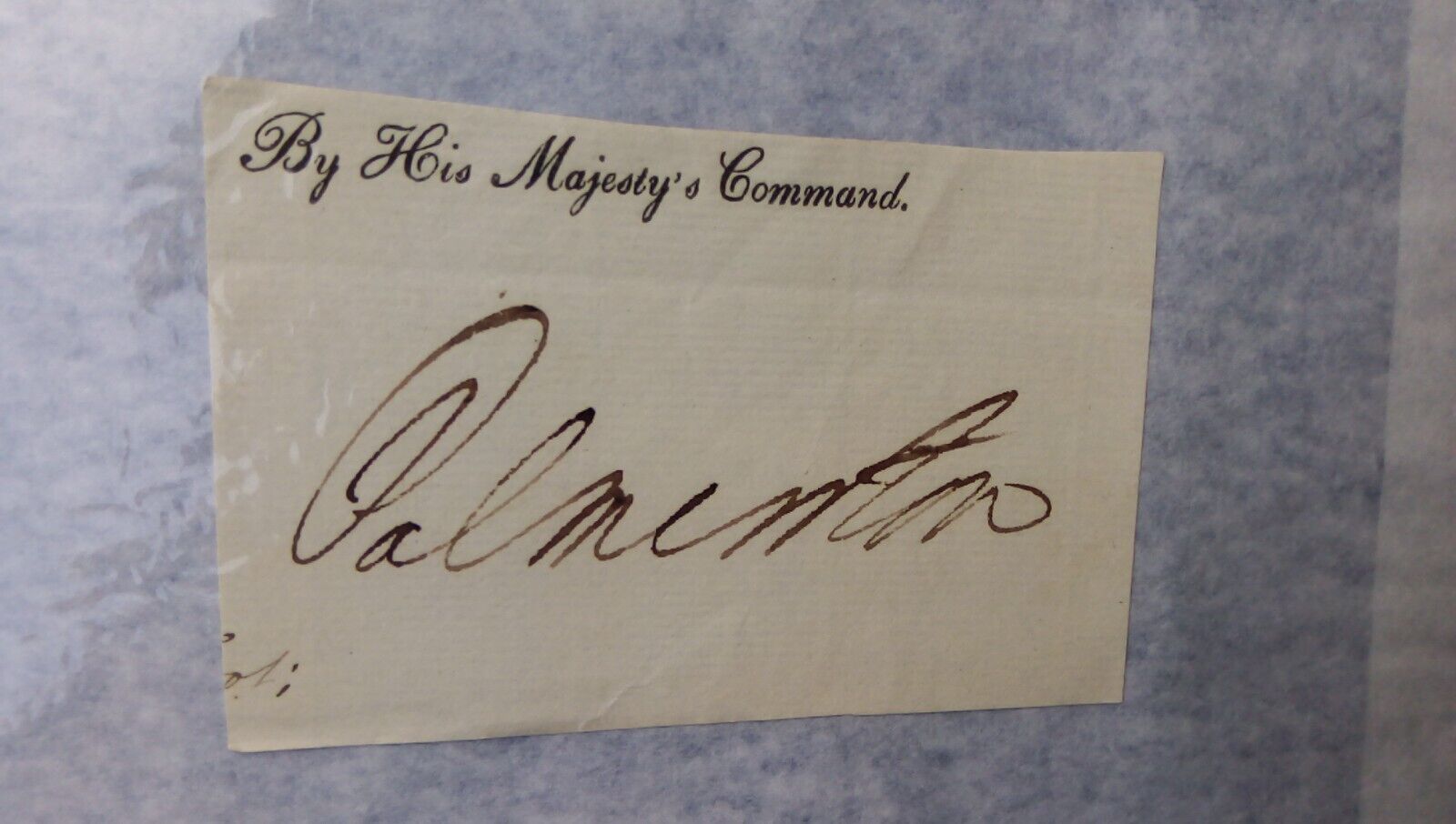 Autographs Henry John Palmerston Autograph signature