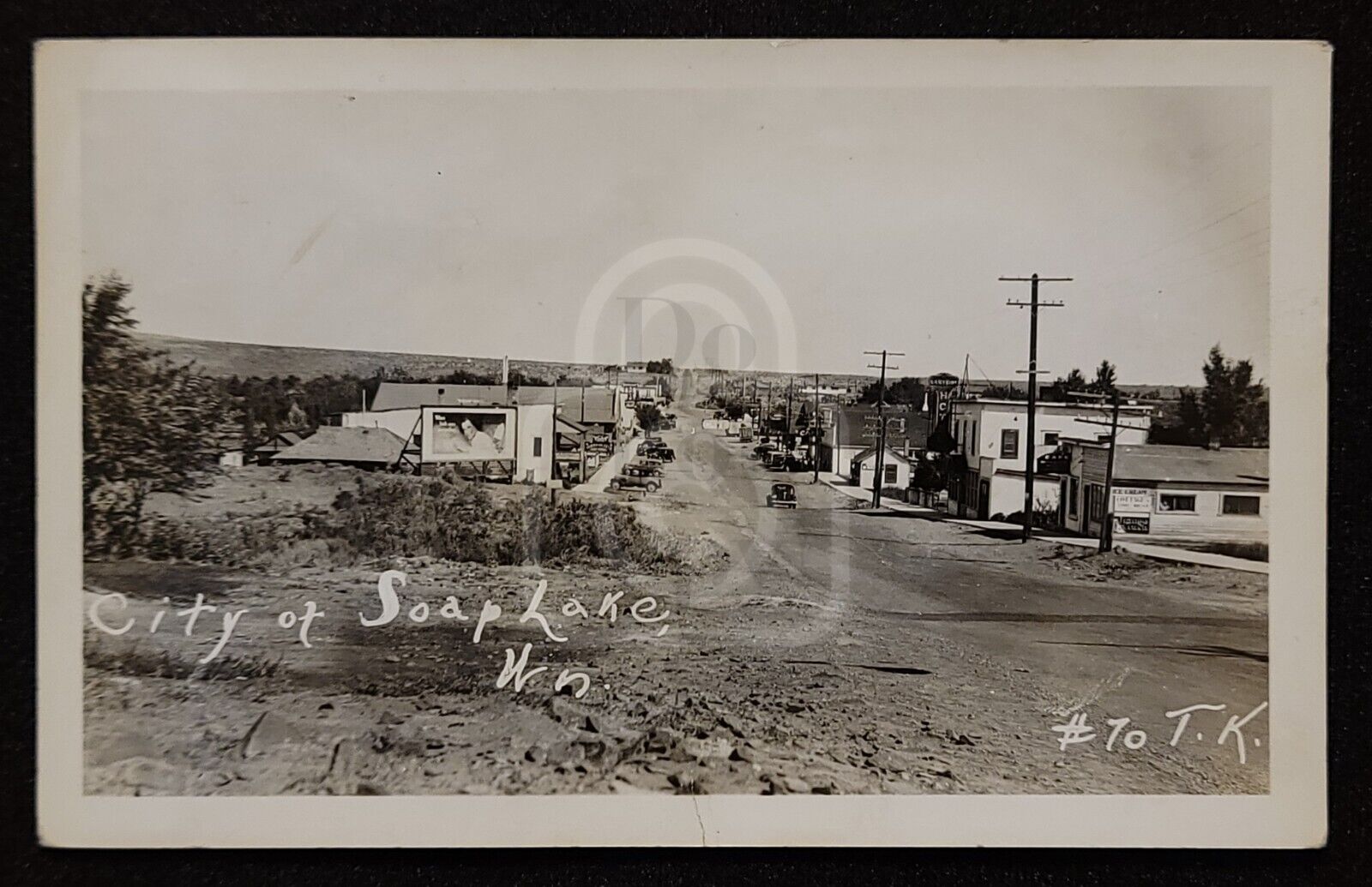 Scarce RPPC, Town View of Soap Lake, Washington. C 1939