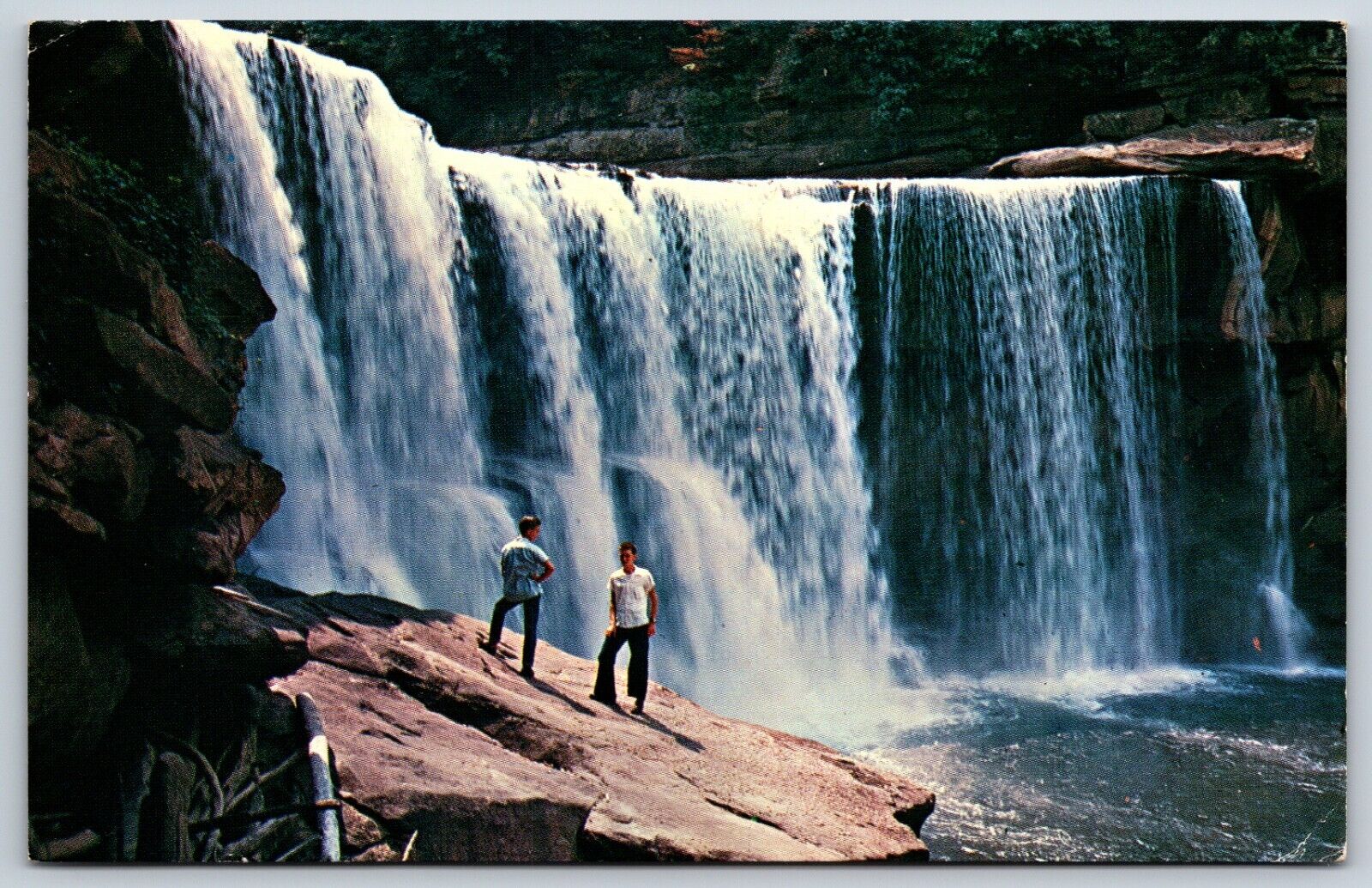 Postcard Cumberland Falls, Cumberland Falls National Park, Corbin KY Posted 1961
