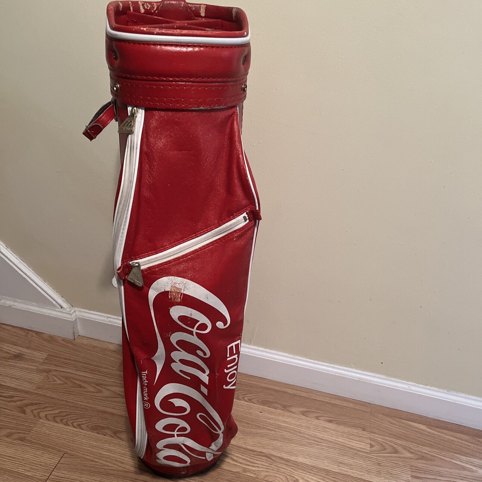 Vintage Mizuno Coca Cola Golf Bag Red with White Stripes