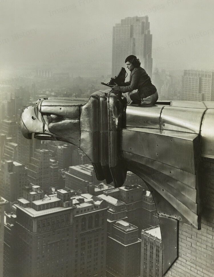 8x10 Print Margaret Bourke-White atop the Chrysler Building New York 1930 #MBA