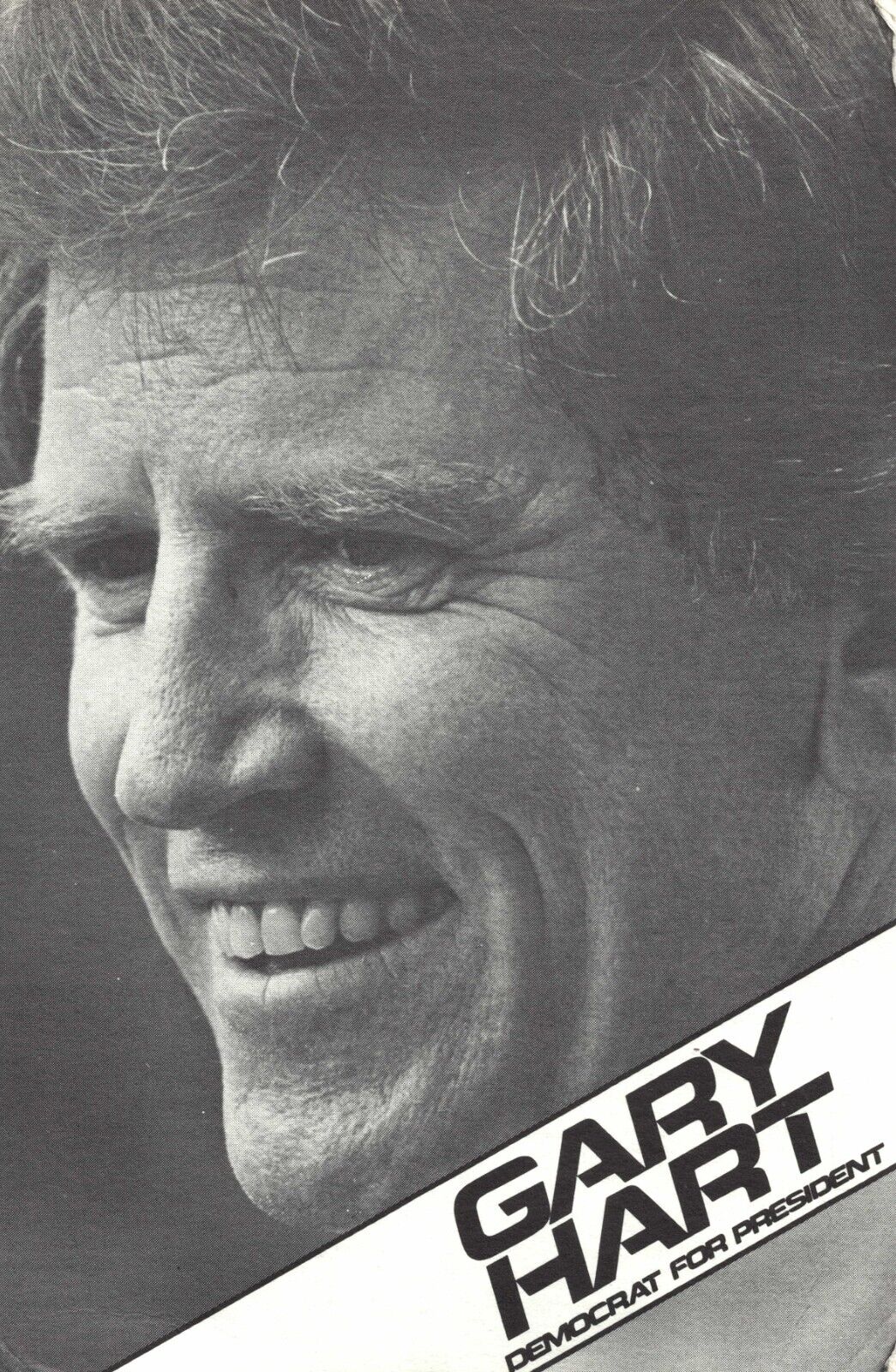 Gary Hart Democrat for President 1988 Campaign Politics Vintage Postcard