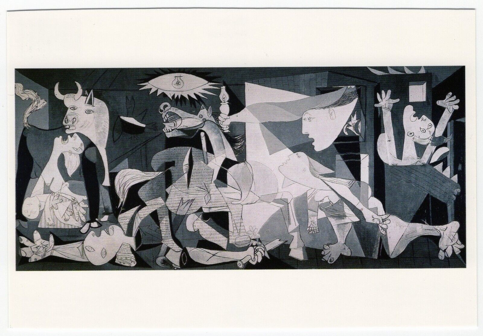 Art Museum Postcard: Guernica by Pablo Picasso, Museo Reina Sofía, Madrid, Spain