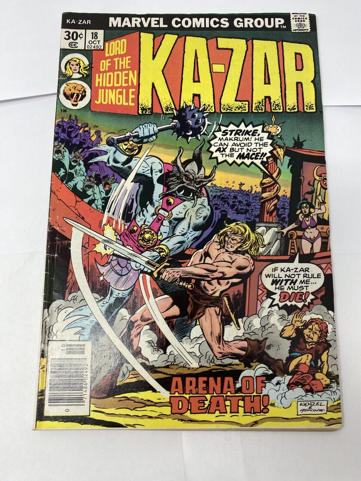 Ka-Zar 18 Marvel Comics VG