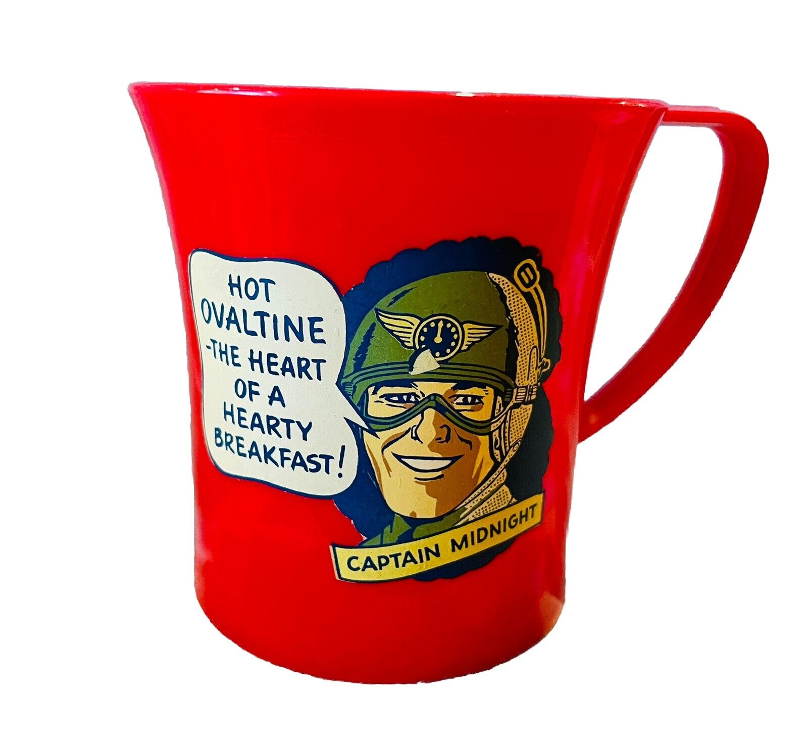 VTG Collectable Captain Midnight Ovaltine Mug with Decal 1953  -A+ ++Condition