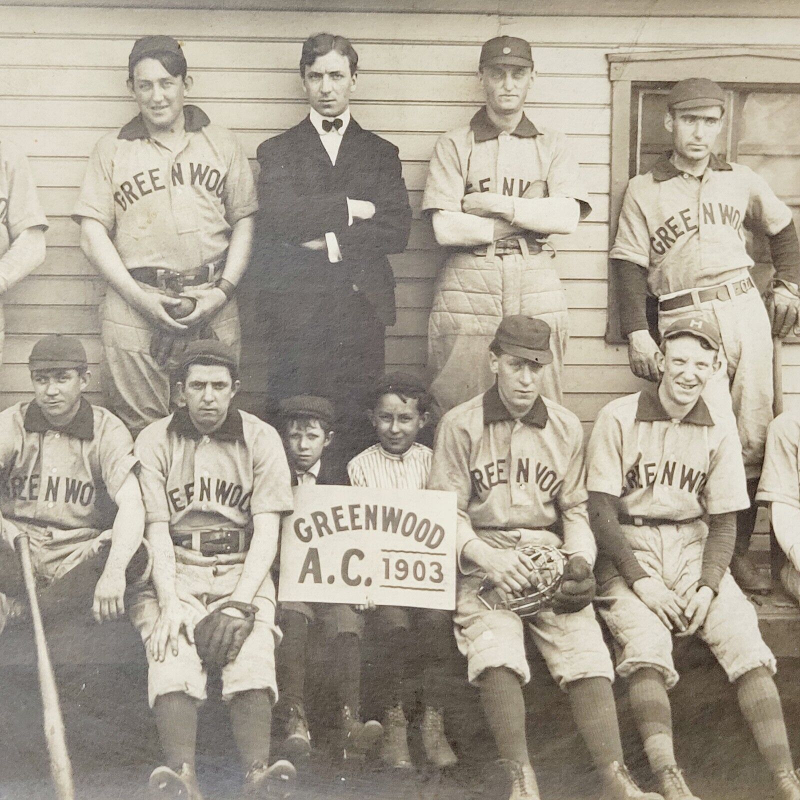 Rare 1903 Photo Greenwood Athletic Club Baseball Team New York Sports Steuben NY