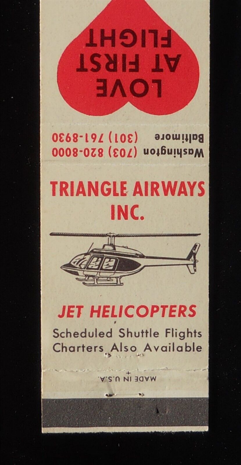 1970s Triangle Airways Jet Helicopters Baileys Crossroads Reston Falls Church VA