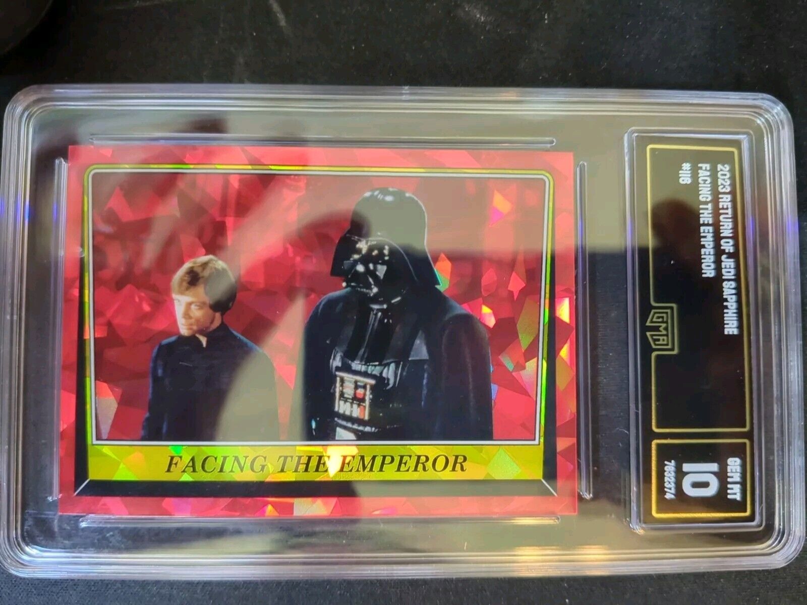 2023 Topps Chrome Sapphire Star Wars Return Of The Jedi Facing The Emperor #116
