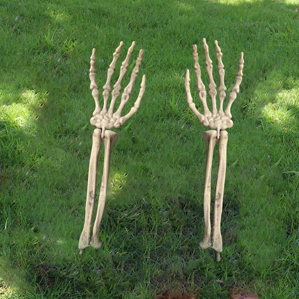 Realistic Looking Skeleton Stakes Severed Plastic Skeleton Hands For Halloween P