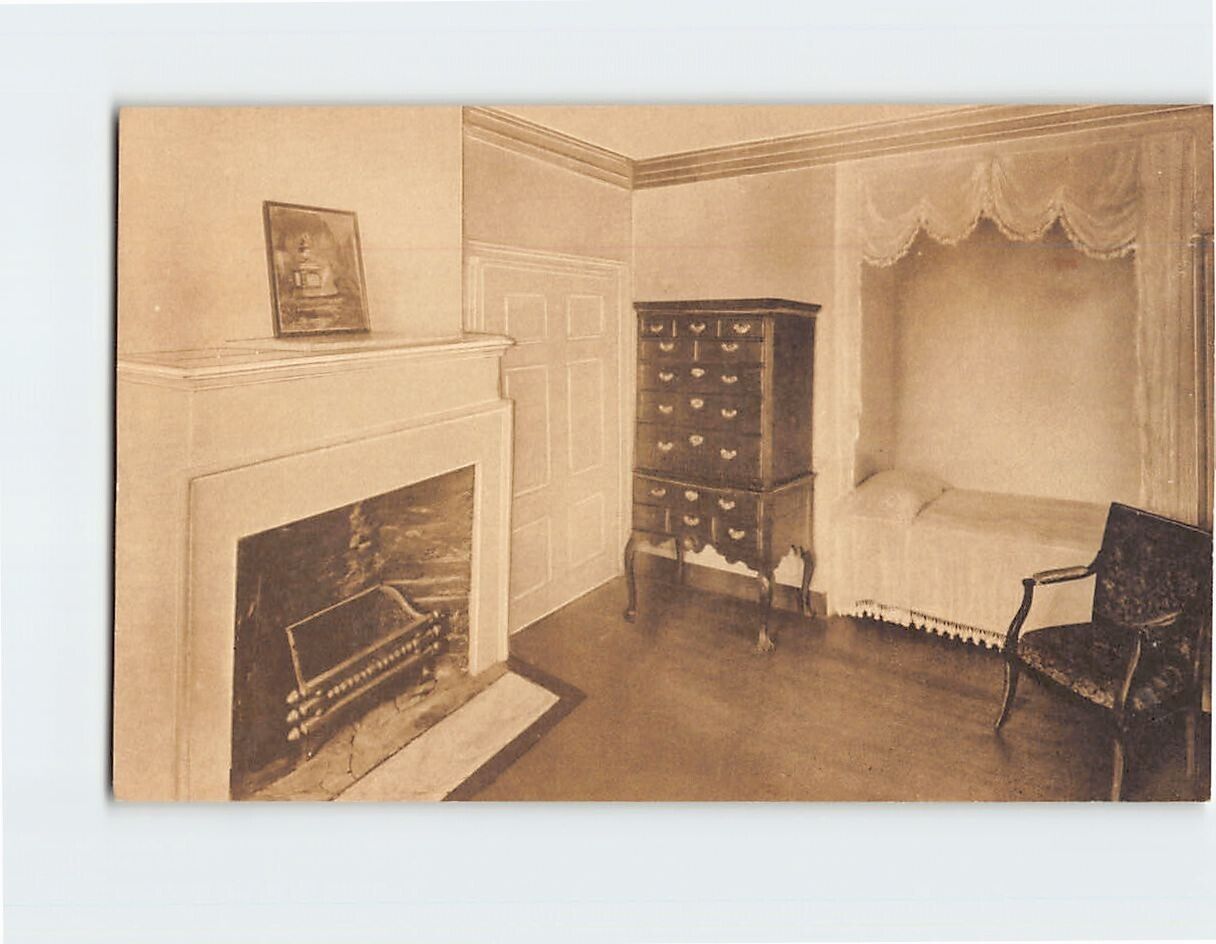 Postcard Bedroom of Martha at Monticello, Charlottesville, Virginia