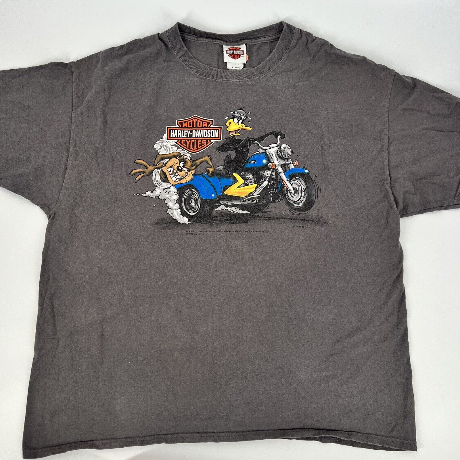 Harley Davison Motorcycle Taz Mania Devil Daffy shirt XL Gray Phoenix AZ