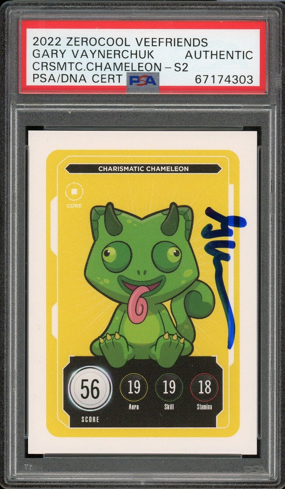 Gary Vee Vee Friends Charismatic Chameleon Signed by GARY VEE PSA/DNA Authentic