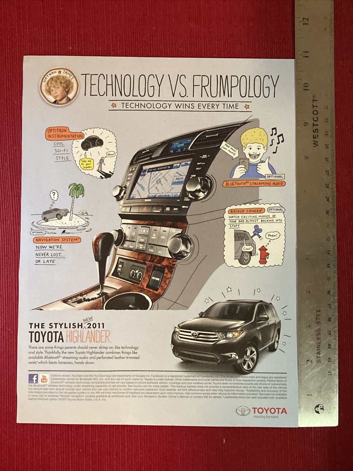 Toyota Highlander “Technology Wins” 2011 Print Ad - Great To Frame