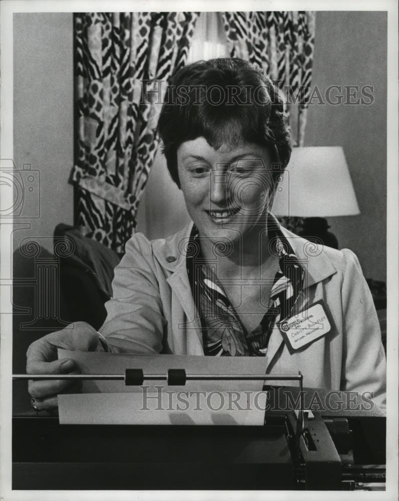 1976 Press Photo Christy Bulkeley, President of Women in Communications, Inc