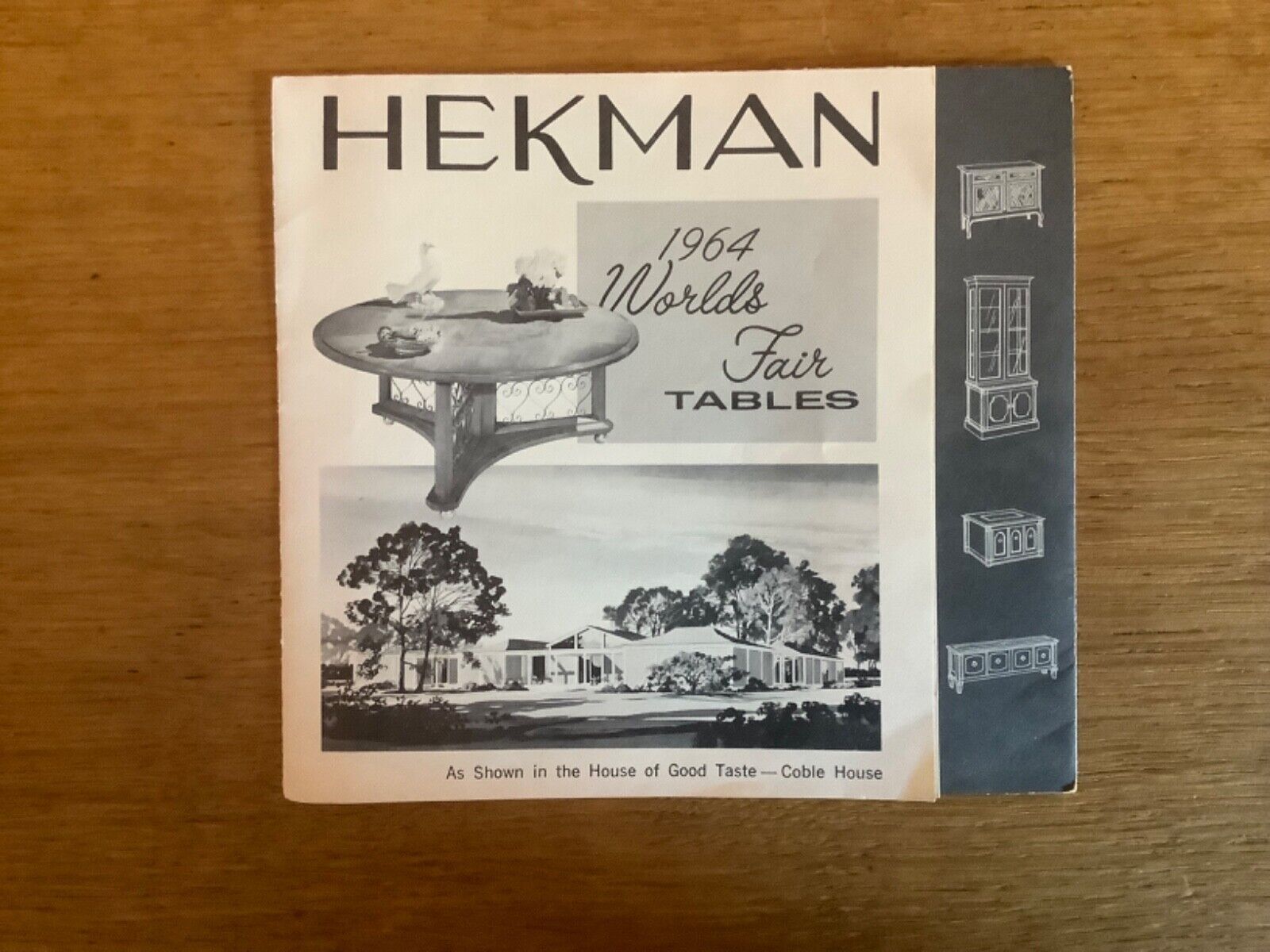 Hekman Furniture brochure, 1964 World\'s Fair Tables
