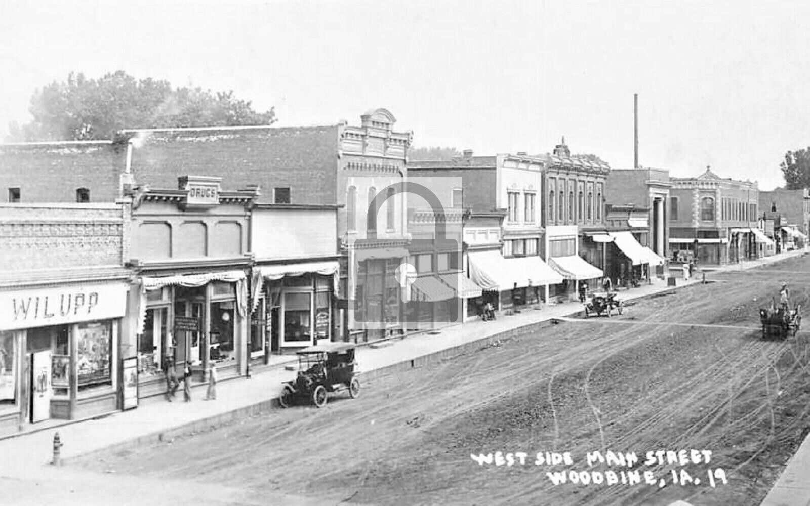 Main Street View Woodbine Iowa IA 8x10 Reprint