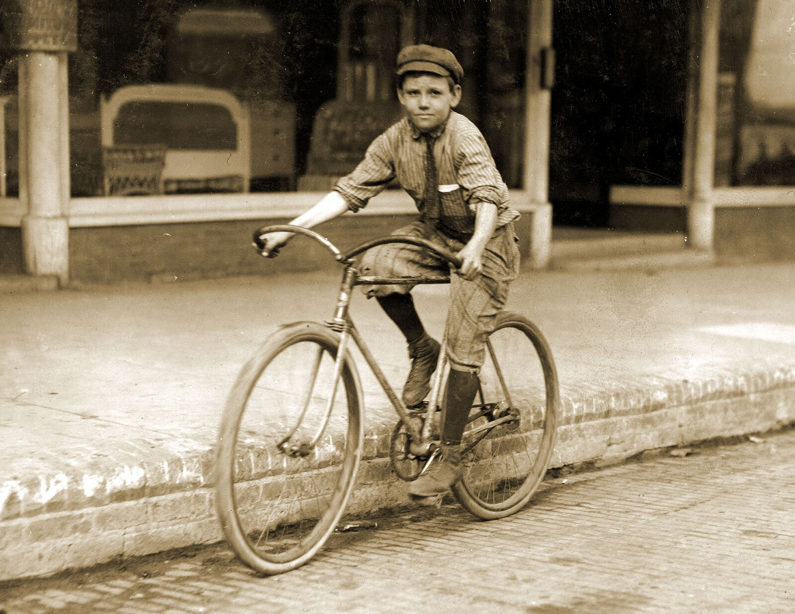 1913 Messenger Boy Percy Neville, Shreveport, LA Old Photo 8.5\