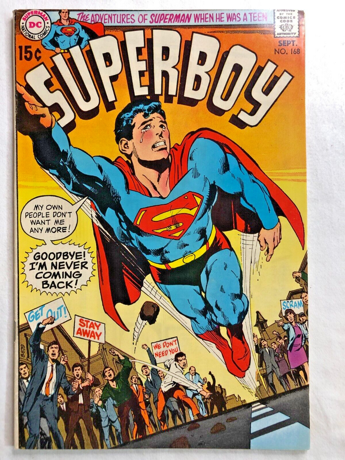 SUPERBOY #168 September 1970 Vintage Silver Age DC Comics Very Nice Condition