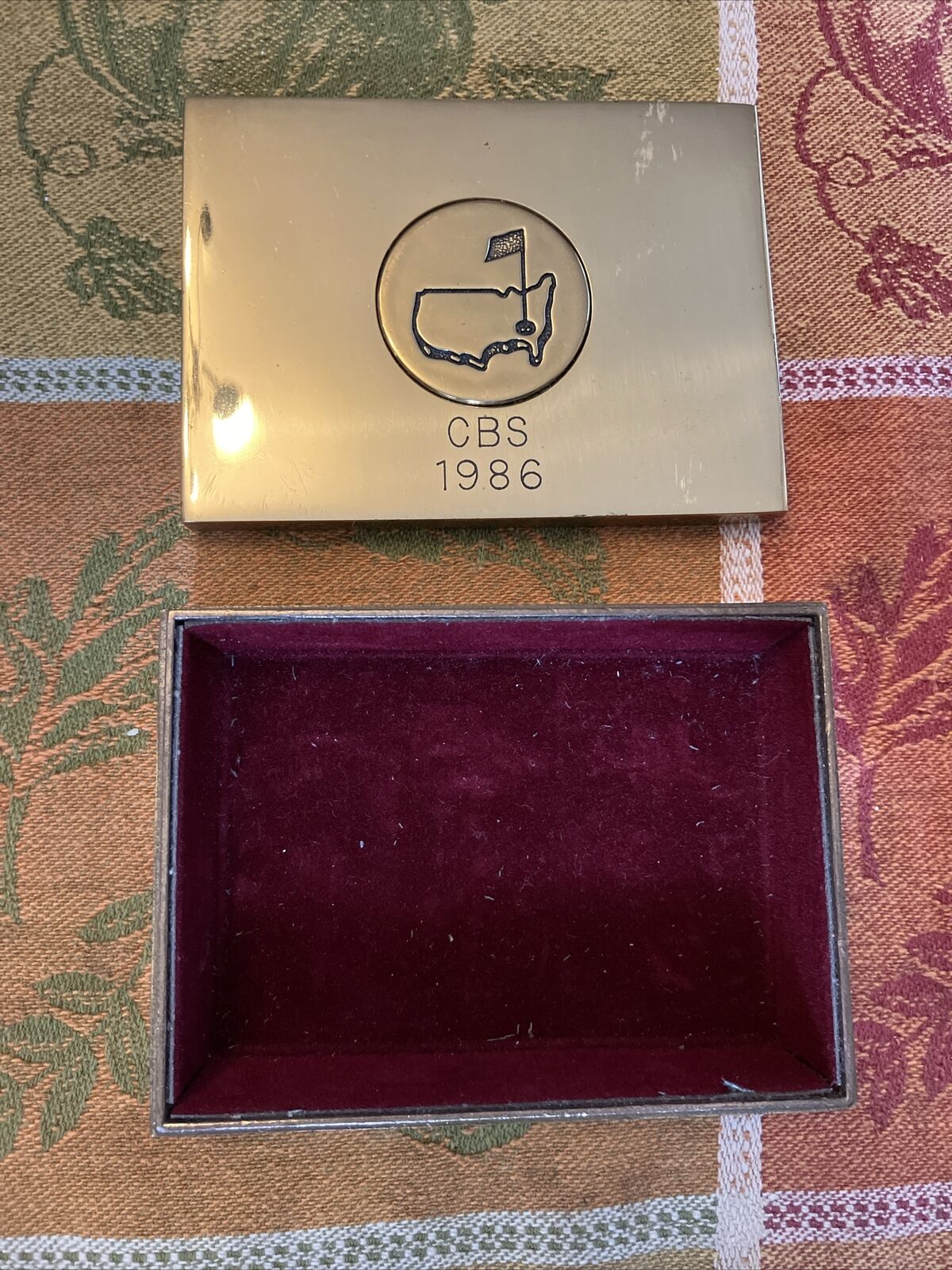 Masters Augusta National Golf Club 1986 Tournament Nicklaus Wins Trinket Box