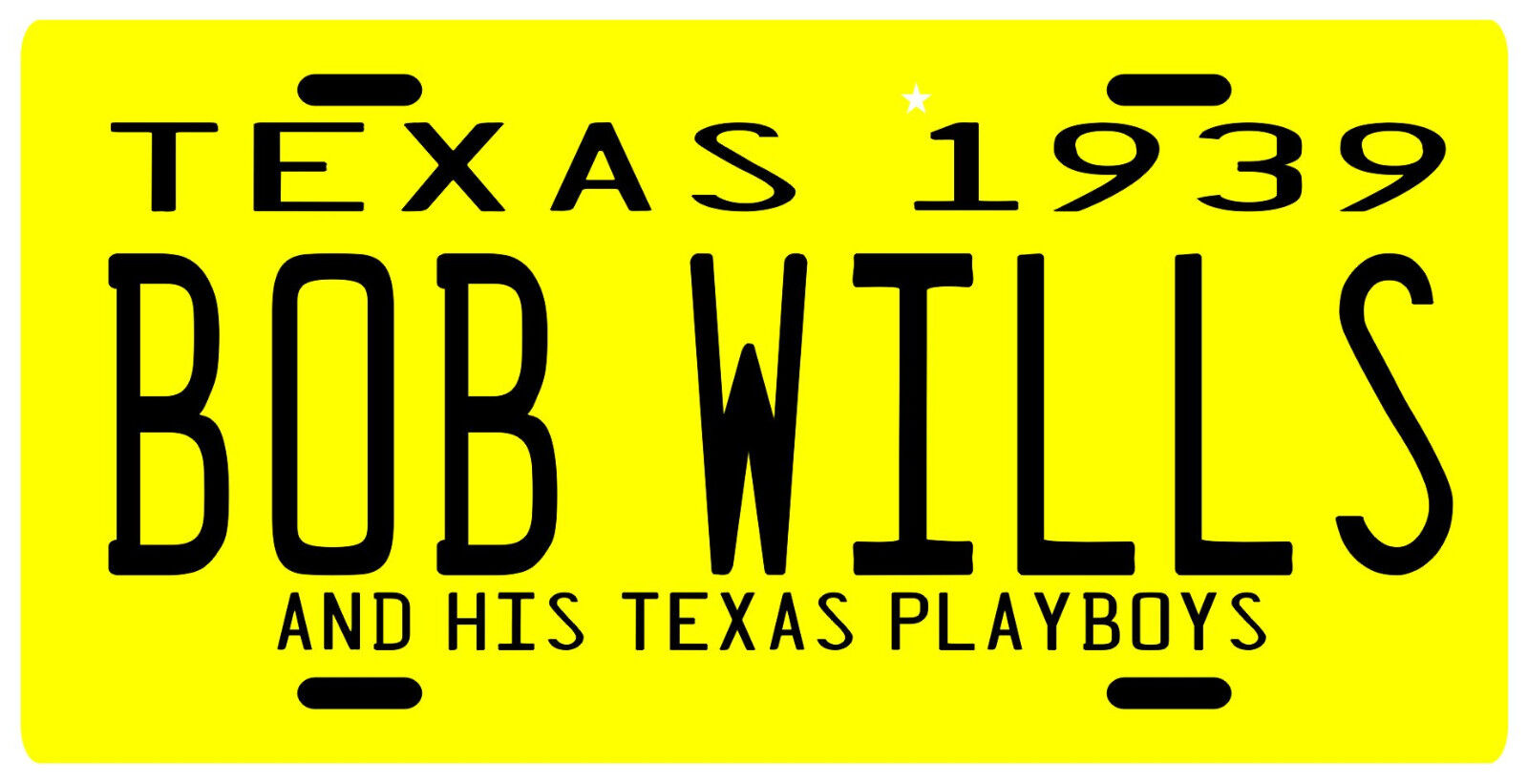 Bob Wills and His Texas Playboys 1939 Texas License plate