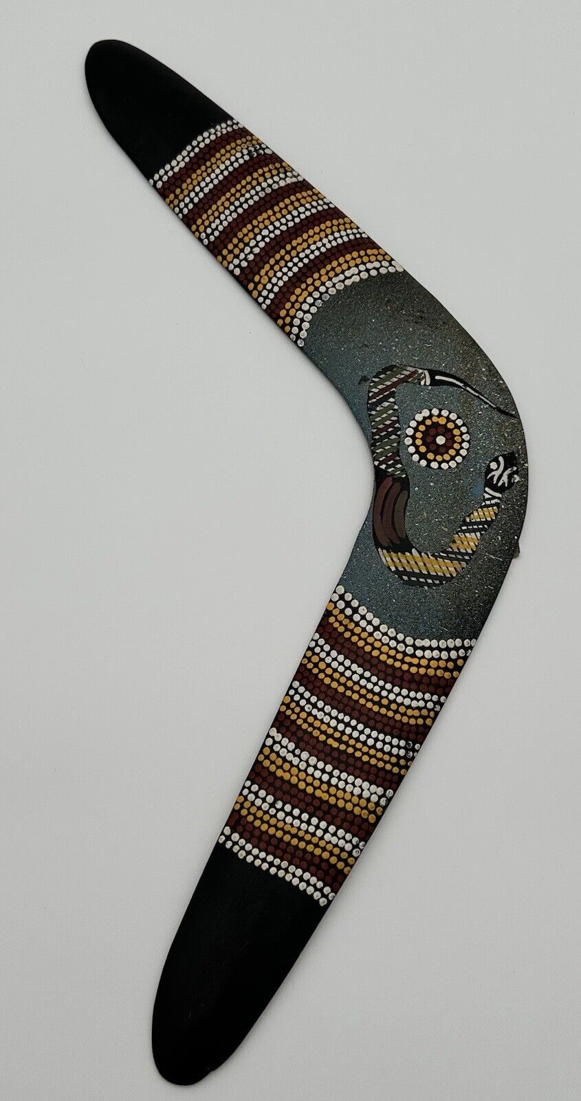 Authentic Stan Yarramunua Art Australian Aboriginal Boomerang Handcrafted 18” L