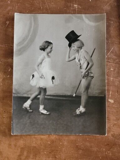 Adorable Ballet & Tap Dancing Little Girls c1920\'s 6x8 Photo