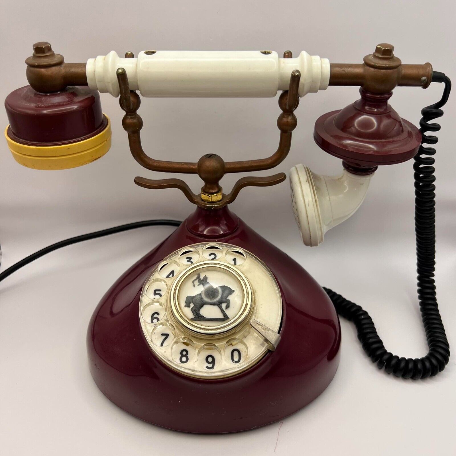 Rare Unusual Vintage Old Soviet USSR Desk Phone Telephone Rotary Dial Marked