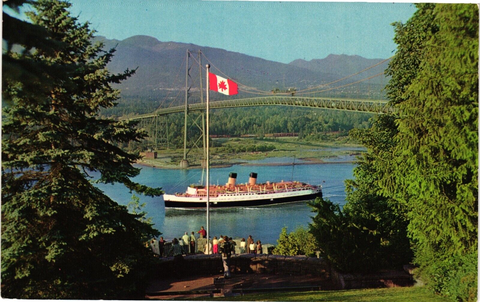 CPSS Princess Patricia Lion\'s Gate Bridge Aerial View Vancouver Canada Postcard