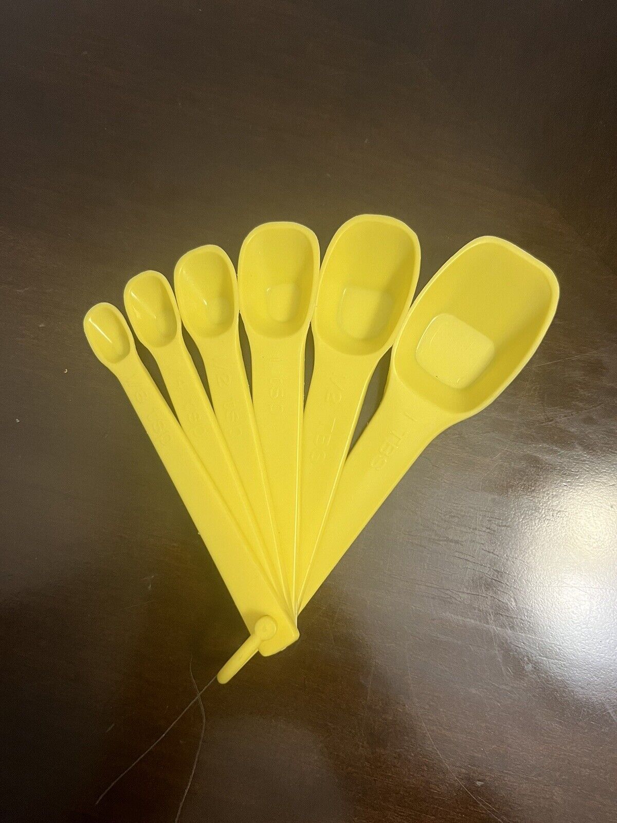Vintage Rubbermaid Nesting Measuring Spoons #2231-2236 Yellow Set Of 6