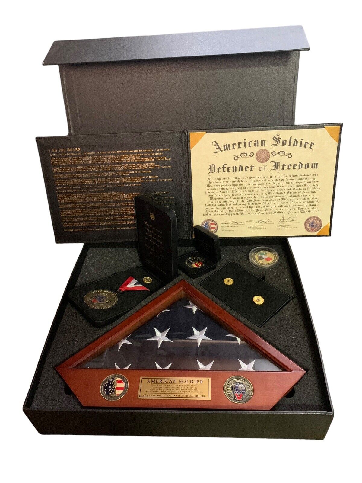 Army National Guard American Soldier Defender Of Freedom Box Set Gift