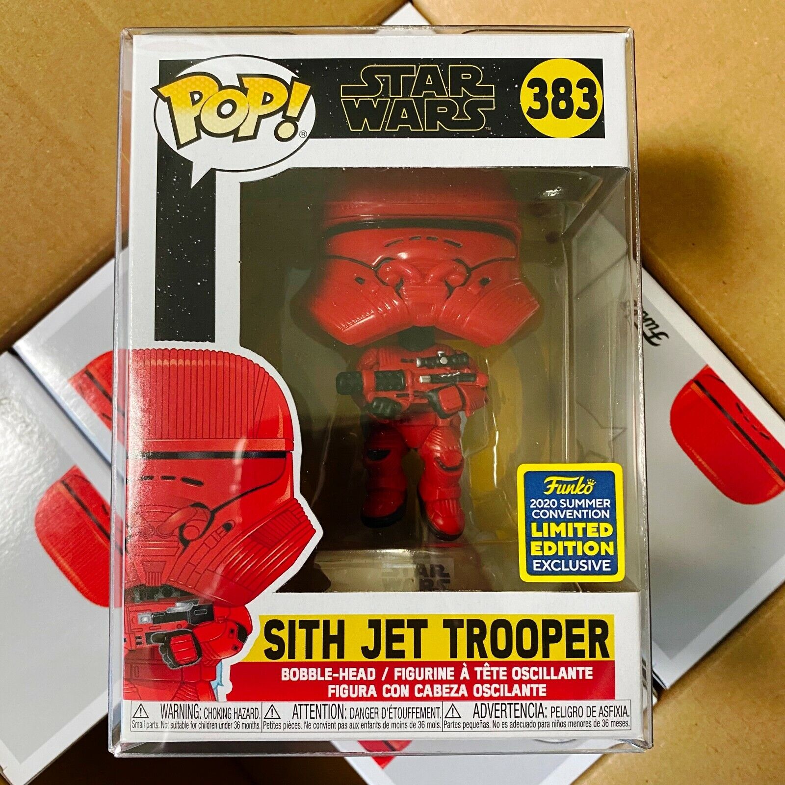 Funko Pop Star Wars SDCC 2020 : Sith Jet Trooper #383 Vinyl w/0.5mm Case \