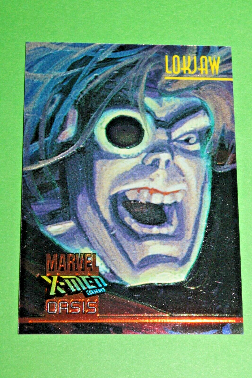1997 MARVEL X-MEN 2099 OASIS CHROMIUM #1 INSERT CARD LOKJAW MARVEL HILDEBRANDT