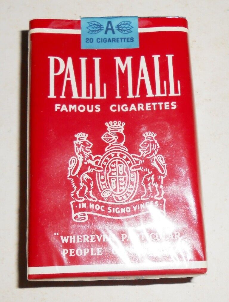 629d - 1980s **Empty** PALL MALL CIGARETTE PACK
