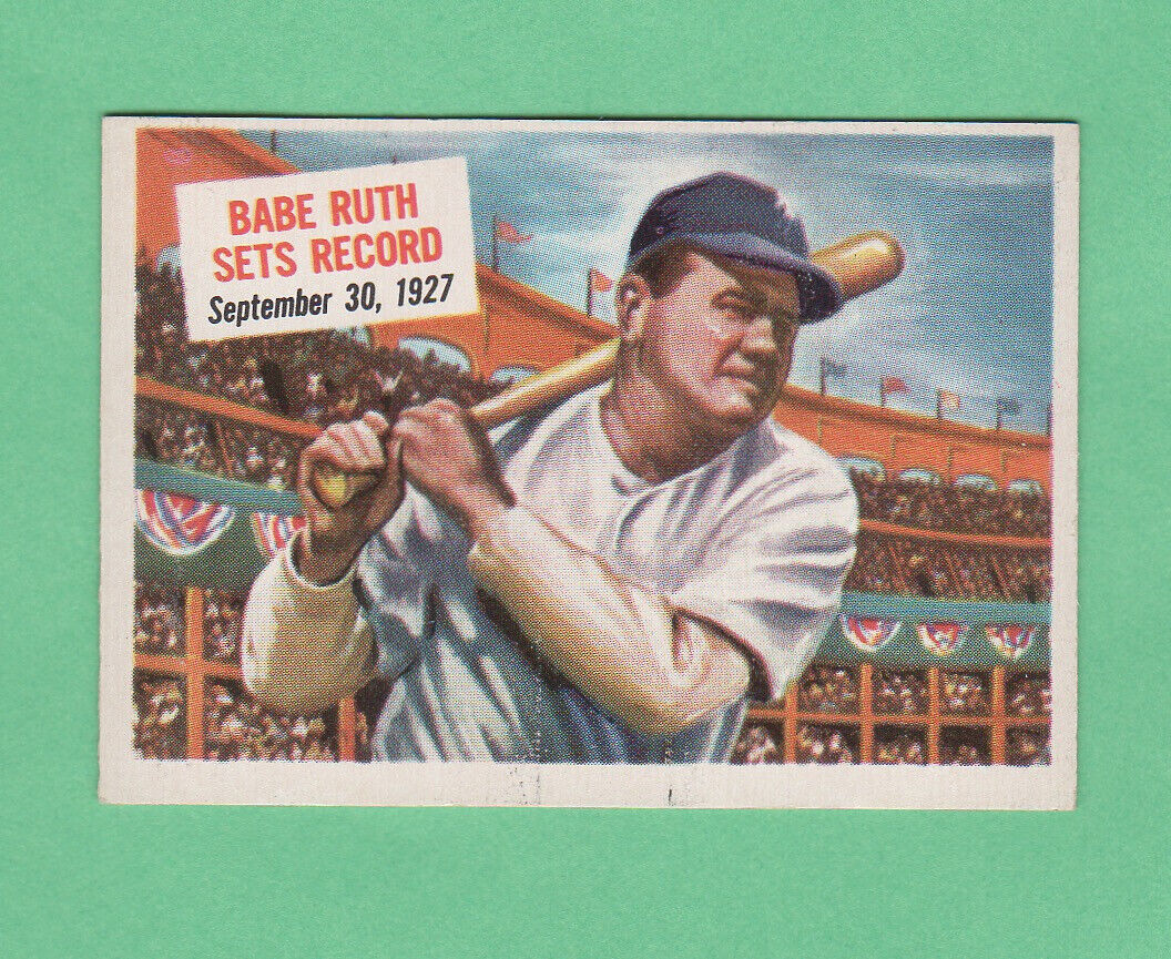 1954 Topps Scoop Babe Ruth Card Ex-nrmnt..super Nice card