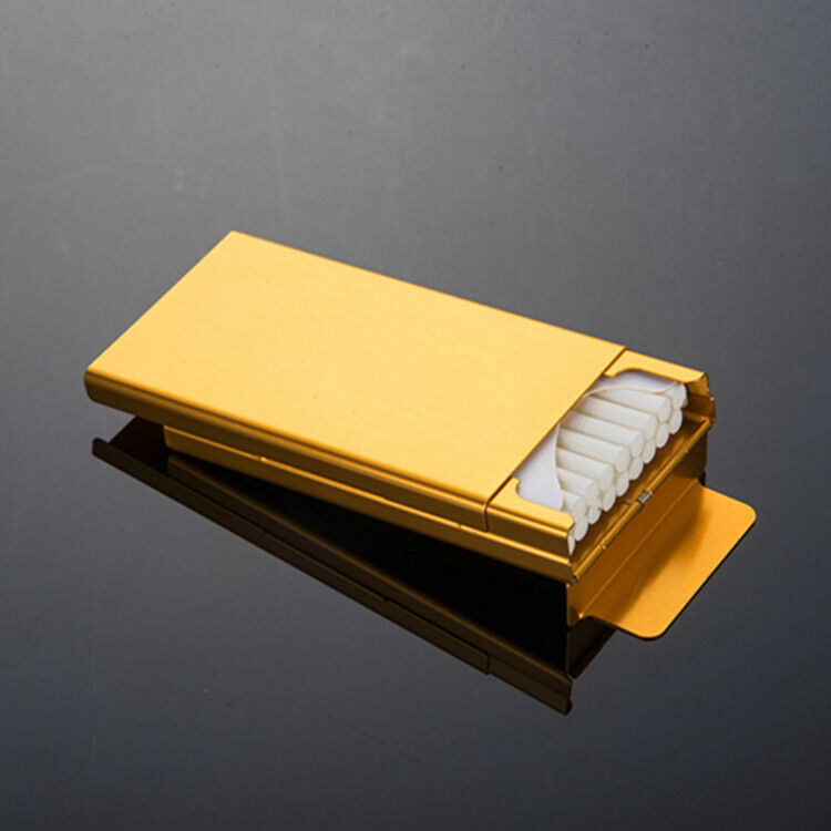 Portable Aluminum Alloy Sliding Lid Cigarette Case Women Holds Pockets 106MM 20S