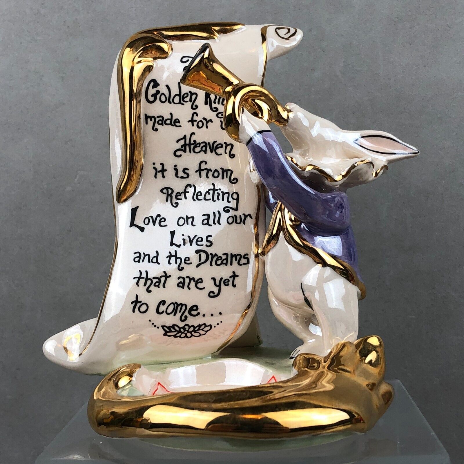 Blue Sky Heather Goldminc Royal Decree Bunny Rabbit Tealight Votive Figurine