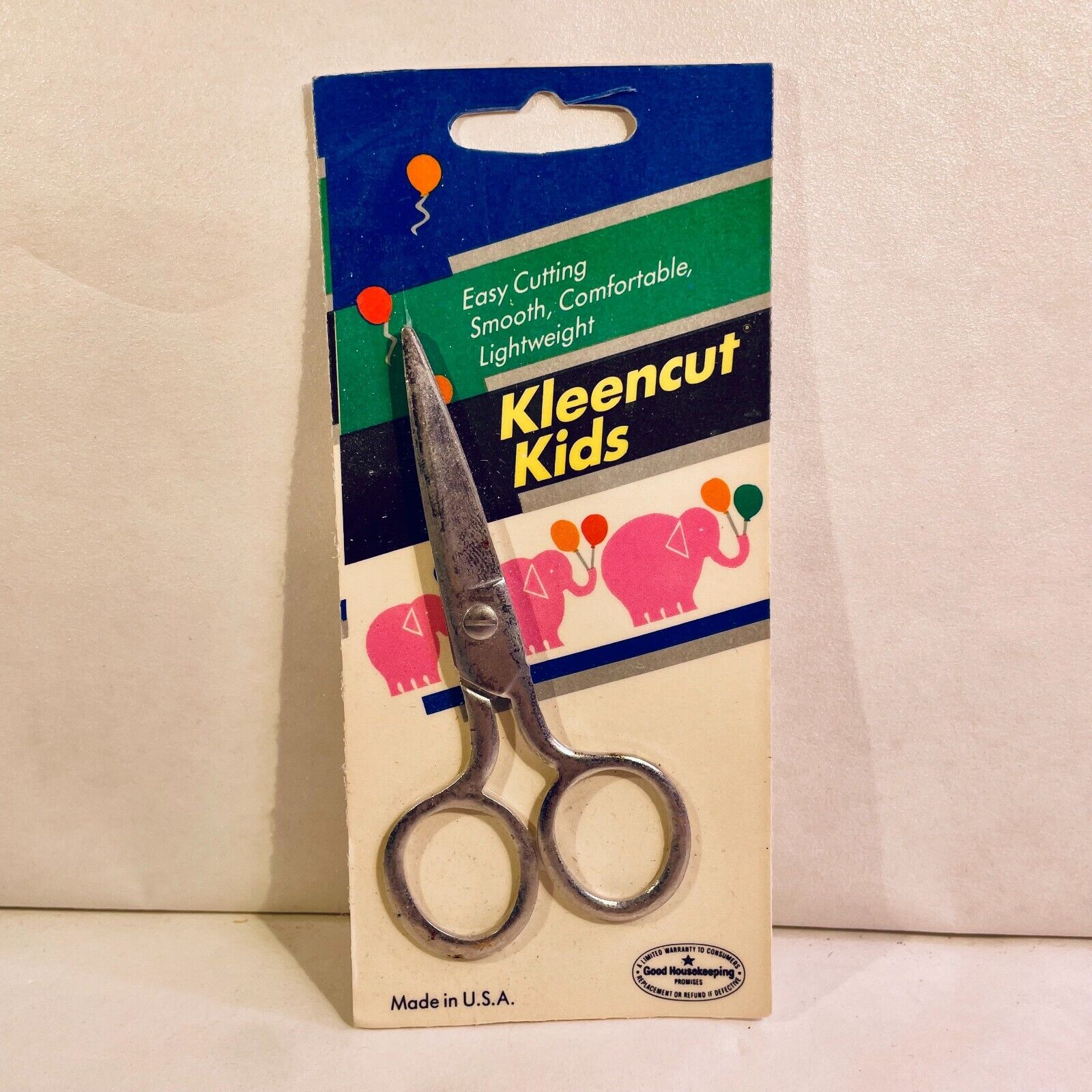 Vintage 1960s Kleencut Forged Steel Kids Scissor Pointed Tip 4” Made in USA