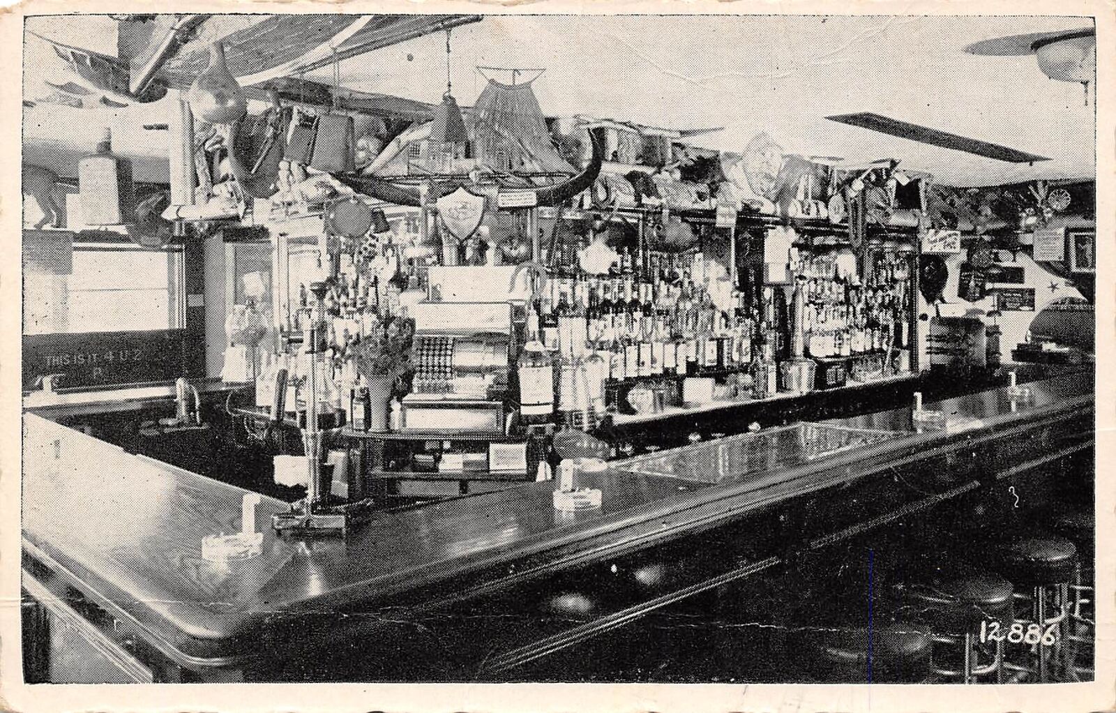 Woodcliff Lake  New Jersey Joe\'s Garden Bar, B/W Photo Print Vintage PC U10105