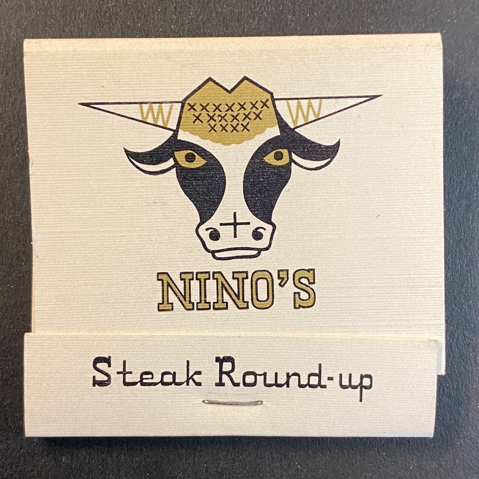 Nino\'s Steak Round-Up Restaurants Wisconsin c1974-80\'s Full Matchbook VGC