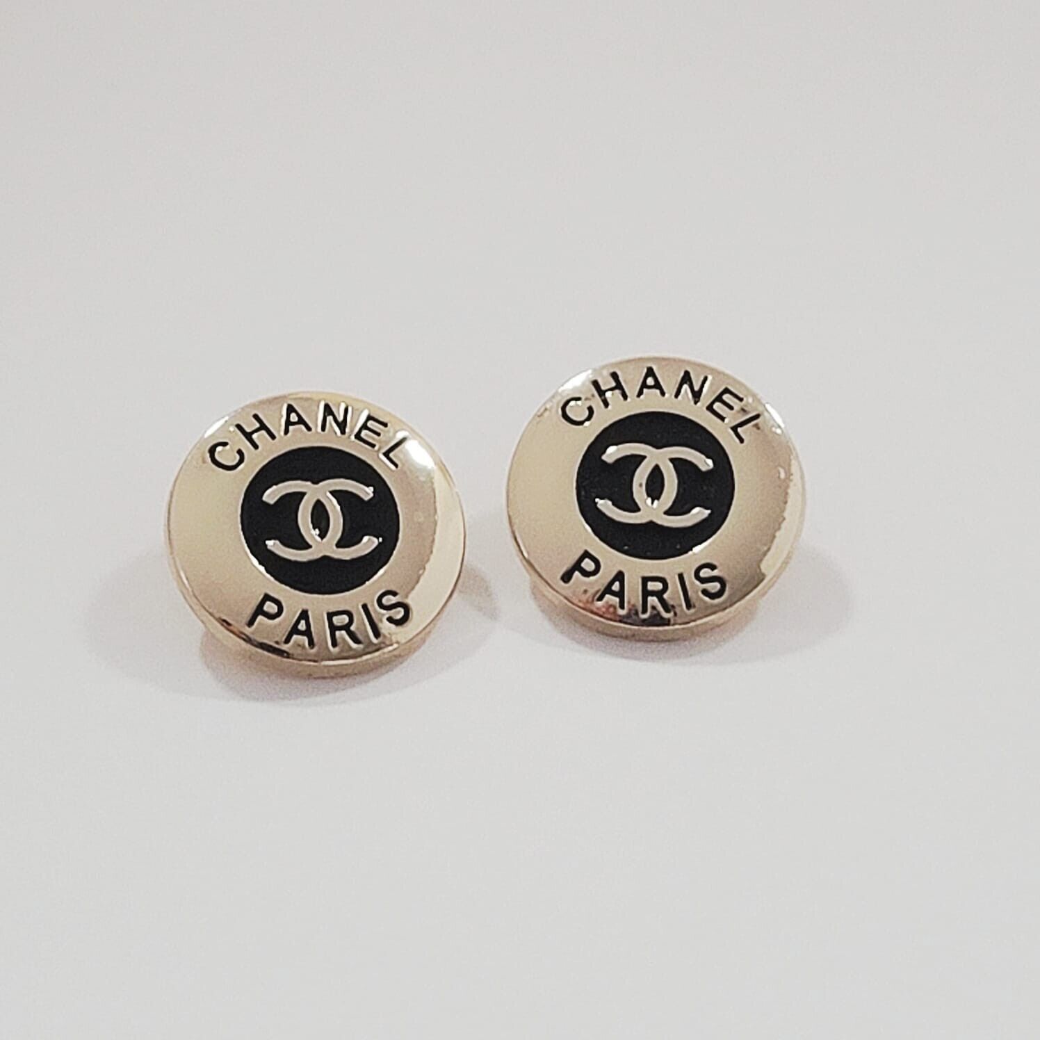 2pc Set 20mm Stamped Chanel Buttons
