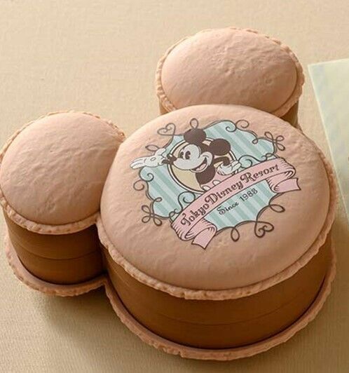 Japan Tokyo Disney Resort Retro Souvenir macaron case Mickey chocolate new