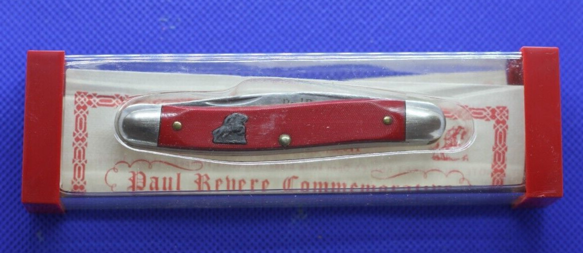 Vintage Schrade Paul Revere Commemorative Knife, NOS, NIB