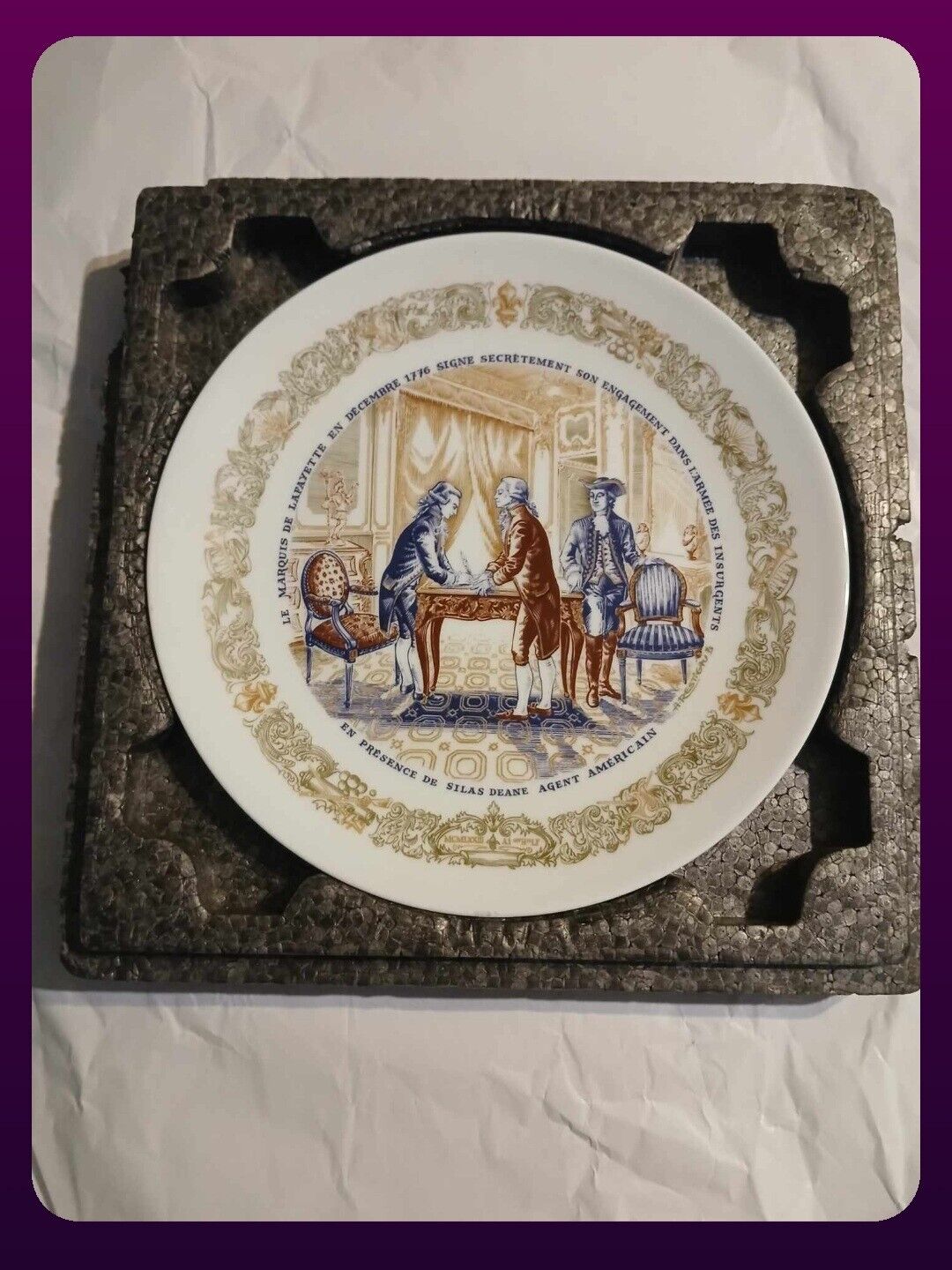 Lafayette legacy collection Plate I with box and certificate 